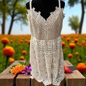 City Chic Cream Lace Dress